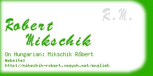 robert mikschik business card